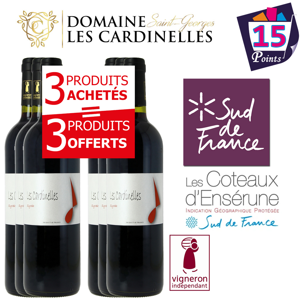 Domaine les Cardinelles 2012 3+3 GRATUITES