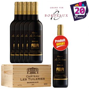 Château les Tuileries 2018 Bordeaux Caisse Bois 5+1 GRATUITE