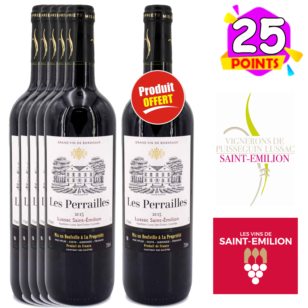 Les Perrailles 2011 Lussac Saint-Emilion 5+1 GRATUITE