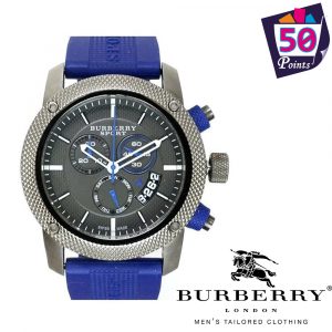 BURBERRY BU7714 MONTRE HOMME EN CAOUTCHOUC BLEU
